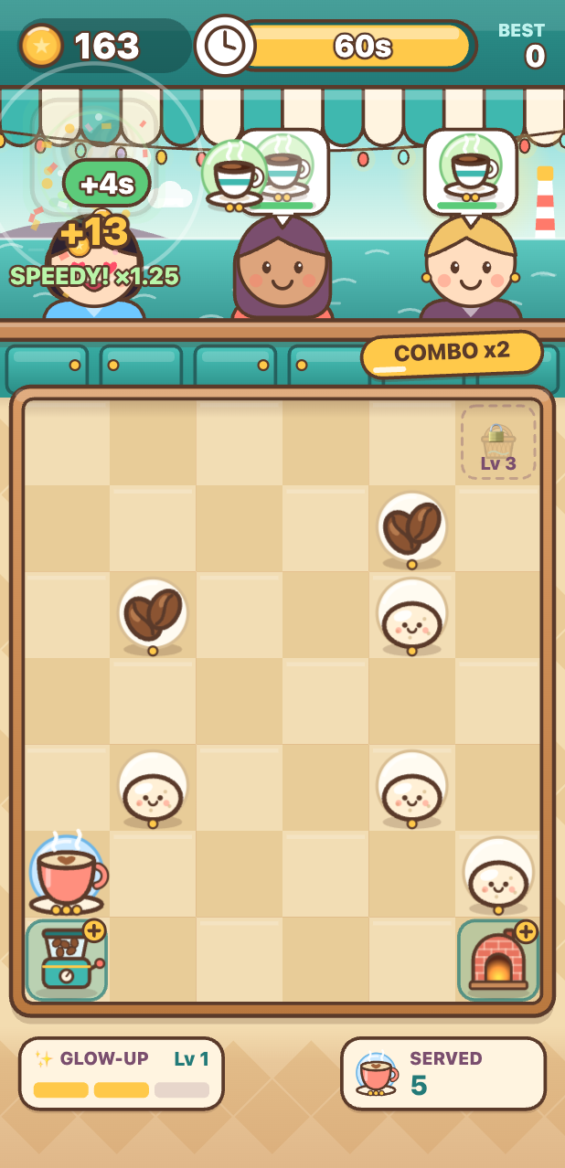 Pier Pressure Cafe — start screen